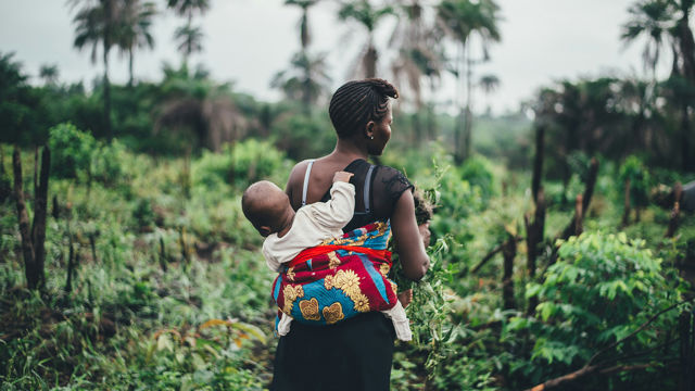 Woman with toddler 